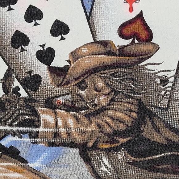 Vintage Western Skull Biker Shirt 2XL 25x29 Gray - Picture 13 of 13